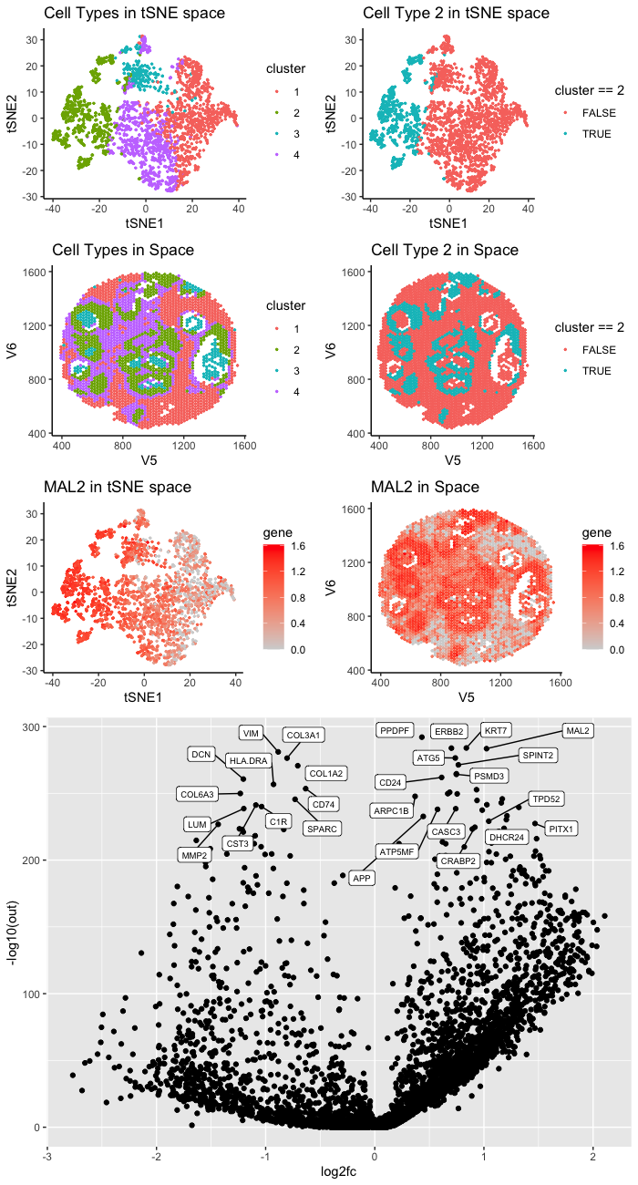Exploring the Cell Types of Breast Cancer Visium Data