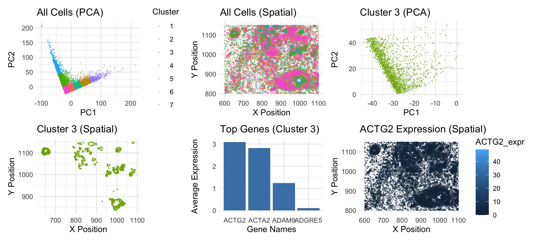 Hw3: PCA and Spatial analysis for One Cluster